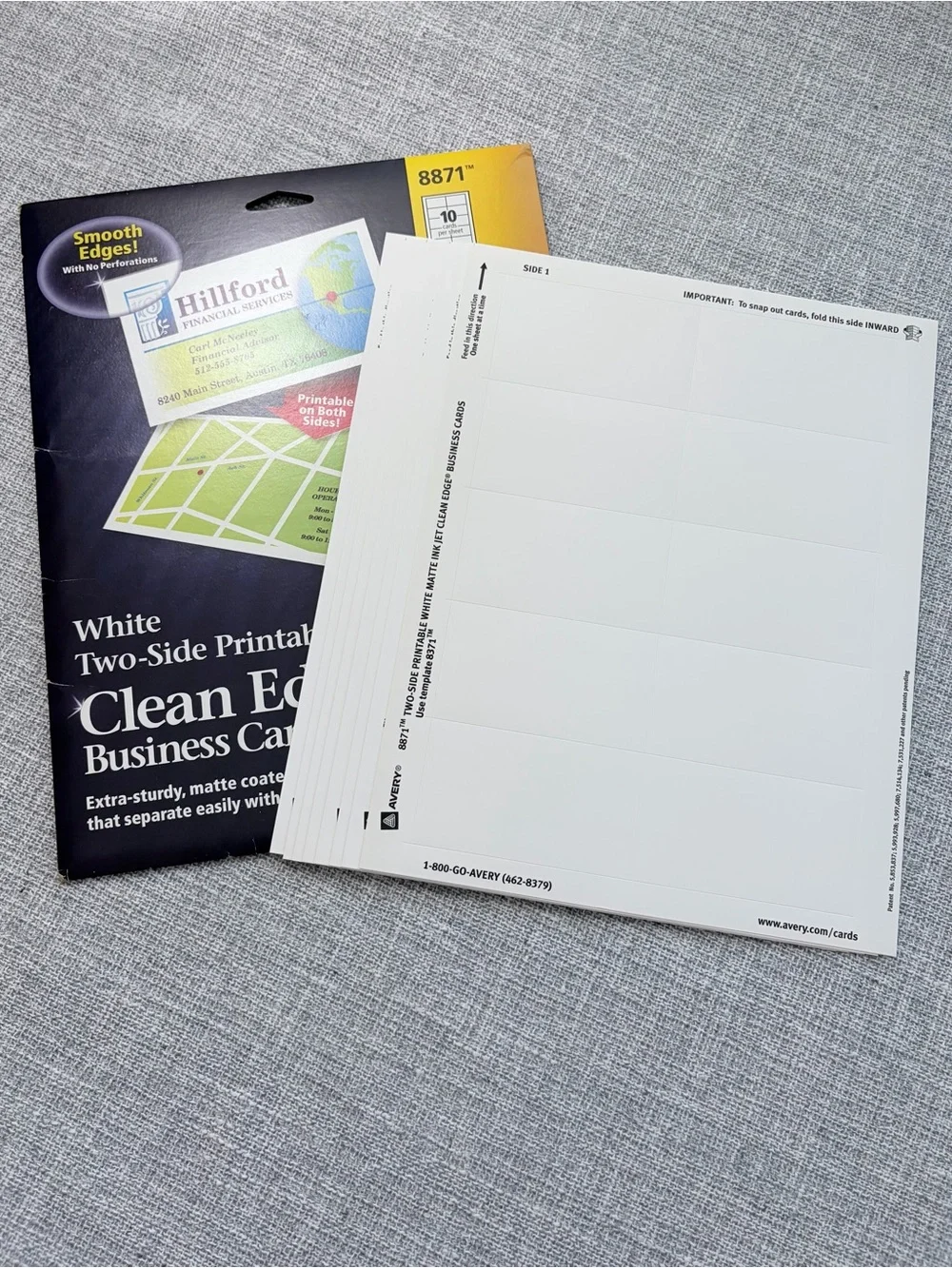 Office Supply Bundle: Labels, Business Cards, Place Cards, Dividers, Paper